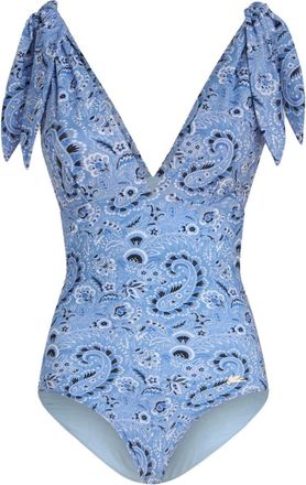 Etro paisley-print one-piece swimsuit - women - Elastane/Spandex/Elastane/Polyamide/Polyamide - L - Blue