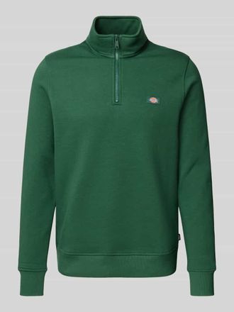 Dickies Sweatshirt mit Troyer-Kragen Modell OAKPORT in Dunkelgruen, Größe XXL