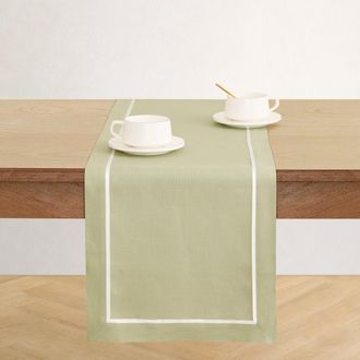 Solino Home Linen Table Runner for Dining Table, Holiday and Everyday Table Decor - Kensington in Sage at Nordstrom, Size Xx-Small