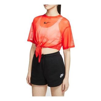 Nike (WMNS) Nike Sportswear Short Sleeve Tops Orange CJ2703-891