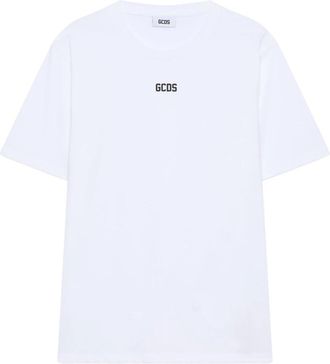 GCDS Basic Logo Regular Tee - Heren - T-shirts - Wit - S - Katoen - Tops