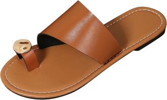 Generic Shoes Womens Weis Slippers for Women Flat Sole Round Toe Breathable Sandals Comfortable Lightweight Beach Holiday Outdoor Shoes Mustard Yellow Women, 