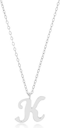 MAX + STONE 10k Solid Yellow or White Gold Dainty Script Initial Extendable Necklace