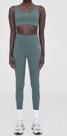 Anine Bing Blake High Waisted Legging In Green Dark Sage