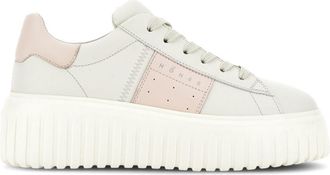 Hogan H-Stripes lace-up leather sneakers - women - Leather - 40 - Neutrals