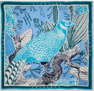 Friendly Hunting Seidentwilltuch mit Fasanenprint Midicube New Pheasant