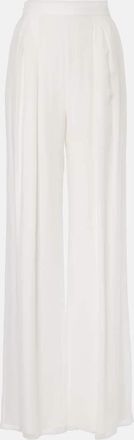 Max Mara Bridal Lampo silk chiffon wide-leg pants