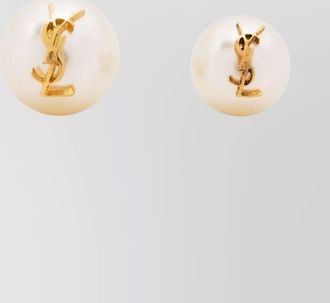Saint Laurent asymmetric pearl earrings