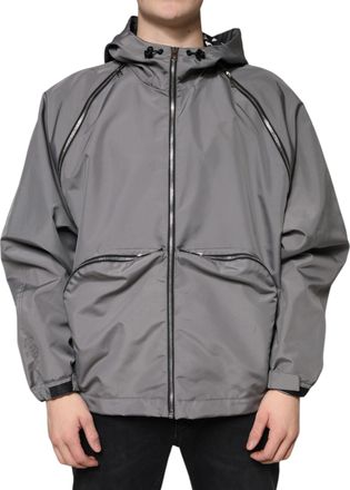 Dolce & Gabbana Mens Reflective Zipup Jacket A1234 - Grey - Size EU 48 (Mens)