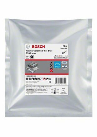 Bosch Discos Expert R782 Prisma X-lock 125mm Amoladoras Peque&ntilde;asdel Grano 36 Tama&ntilde;o Del Grano 80 Unidad De Embalaje 25 Unidades