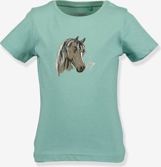 Blue Seven T-Shirt Pferde M&auml;dchen BLUE SEVEN eisblau