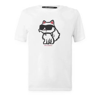 Karl Lagerfeld Dames, Tops, Wit, Maat: S Katoen