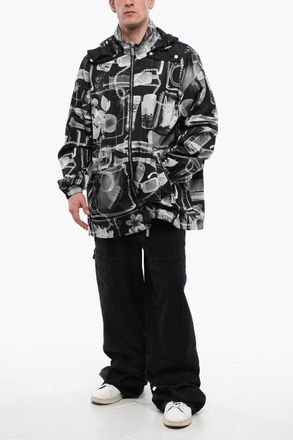 Off-white Nylon Windbreaker XRAY with Removable Hood Off-White