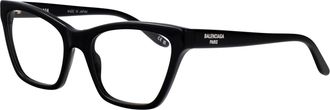 Balenciaga BB0440O Acetate Cat-Eye Frame Eyeglasses - Black