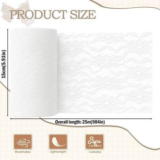 OEM Camino De Mesa De Encaje Blanco De 15 Cm X 25 Metros - Decoraci&oacute;n Vintage Para Bodas Y Fiestas