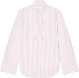 Givenchy Strik met strikkraag - Dames - Overhemden - Roze - S - Katoen - Overhemden