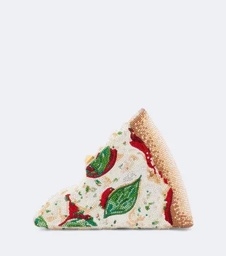 Judith Leiber Pizza Margherita embellished clutch