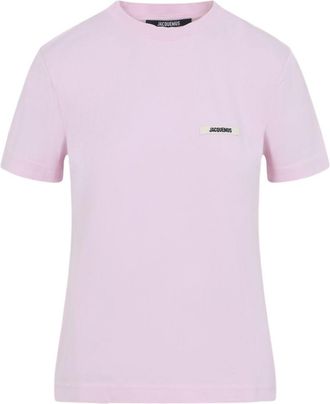 Jacquemus Short-Sleeved Pink Top With Grosgrain Detail