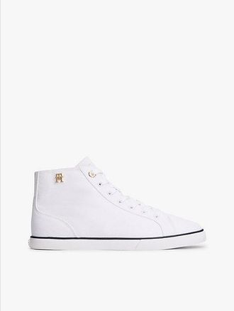 Tommy Hilfiger TH Monogram Canvas Mid-Top Trainers