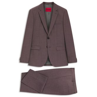 HUGO BOSS Two-piece extra-slim-fit suit in wool-blend poplin