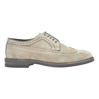 Florsheim Laced Suede Noos - Heren - Veterschoenen - Grijs - 43 EU - Su&egrave;de - Schoenen