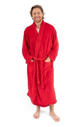 Leveret Mens Fleece Robe in Red at Nordstrom, Size X-Large