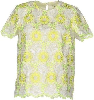 Manoush white & yellow floral lace top Size XS