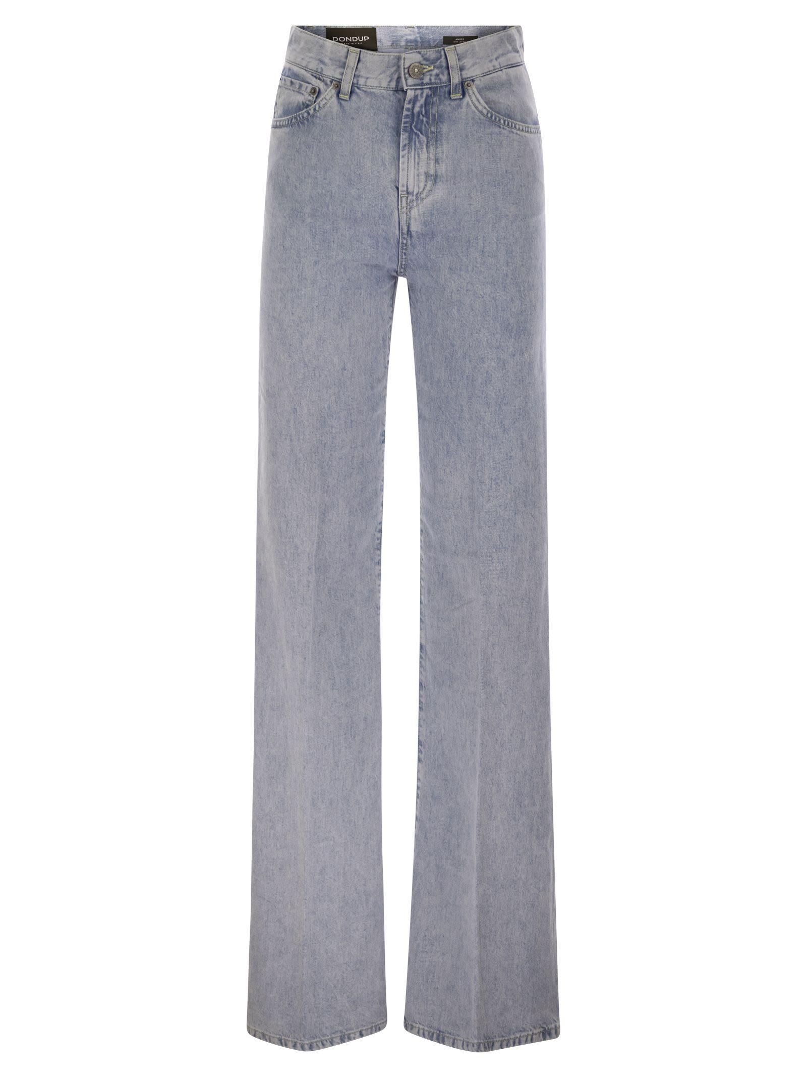 デニム・ジーパン DONDUP Women Denim Pants LDP268BBF0024DIX3DD002 White Women's Dondup Wide-Leg Jeans - up to −59% | Stylight