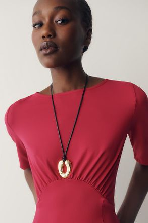 Maeve Ruched Boat-Neck Top