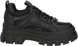 Buffalo Aspha HYB Chunky Trainers for Women in Black with Rubber Cleated Sole