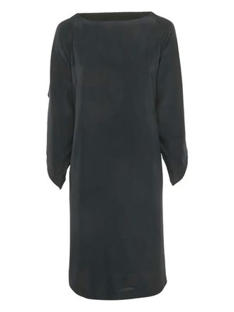 Maison Margiela Zijden jurk met overslag - Zwart