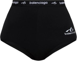 Balenciaga Ondergoed, Dames, Zwart, S, Katoen, High-waisted Sporty Briefs