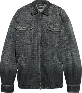 Balenciaga Monogram Denim Jacket - Heren - Spijkerjassen - Grijs - S - Denim - Jassen
