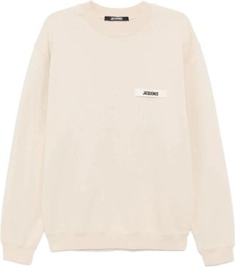 Jacquemus The Gros Grain sweatshirt - Heren - Sweatshirts - Beige - L - Katoen - Hoodies & sweatvesten