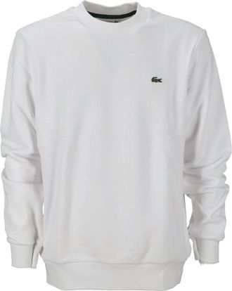 Lacoste Klassieke Fit Sweatshirt in Zwart - Heren - Sweatshirts - Wit - S - Hoodies & sweatvesten