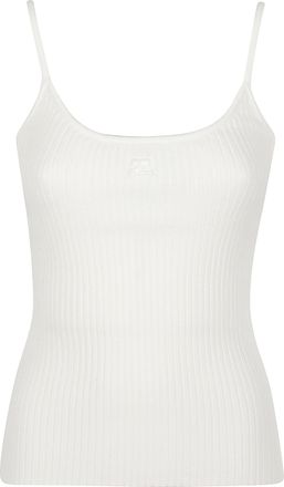 Courr&egrave;ges Reedition Ribbed Viscose Blend Tank Top