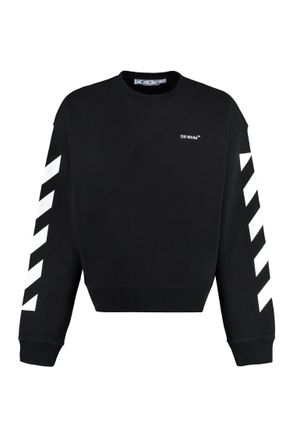 Off-white Black Crew Neck Sweatshirts