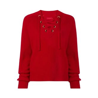 Zadig&Voltaire V-neck Knitwear, female, Red, Size: S Kassy Pullover
