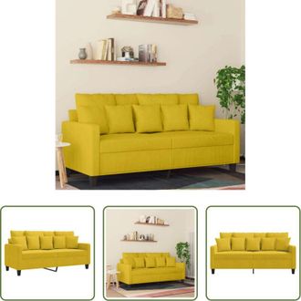 vidaXL Divano in velluto - Divano a 2 Posti giallo 140 cm in Velluto