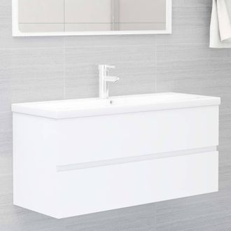 vidaXL Vidaxl - Mueble Con Lavabo Madera De Ingenier&iacute;a Blanco