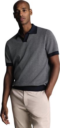 CHARLES TYRWHITT Cotton Birdseye Knitted Polo