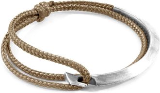 Anchor & Crew Hove Silver and Rope Bracelet