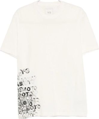 Yohji Yamamoto T-Shirts, male, White, Size: S GFX Short Sleeve Tee