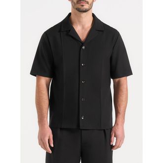 Mani&egrave;re De Voir Felix Tailored Shirt in Black at Nordstrom, Size X-Small