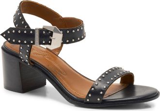 Free People Buckle Up Ankle Strap Sandal in Black Tide Leather at Nordstrom, Size 7.5