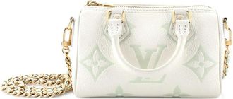 Louis Vuitton Chain Speedy Bandouliere NM Bag Bicolor Monogram Empreinte Giant Nano shoulder bag - Groen