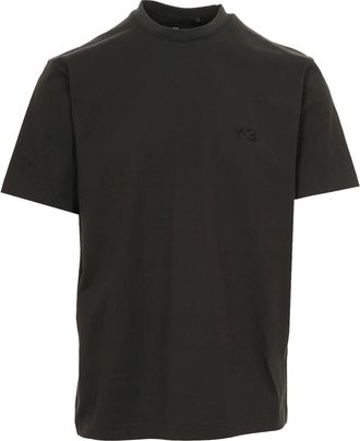 Yohji Yamamoto Tops, Heren, Zwart, S, Katoen, Regular T-shirt met Korte Mouwen