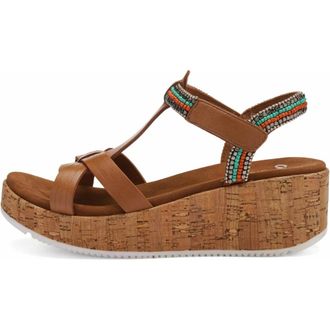 Ara Rimini Sleehak Sandaal - Dames - Schoenen - Bruin - Maat: 38 EU Leer