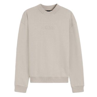 HUGO BOSS Herenmode-sweatshirt met logo (Lichtgrijs)