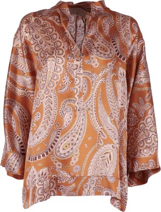 Antonelli Paisley Pattern Silk Blouse